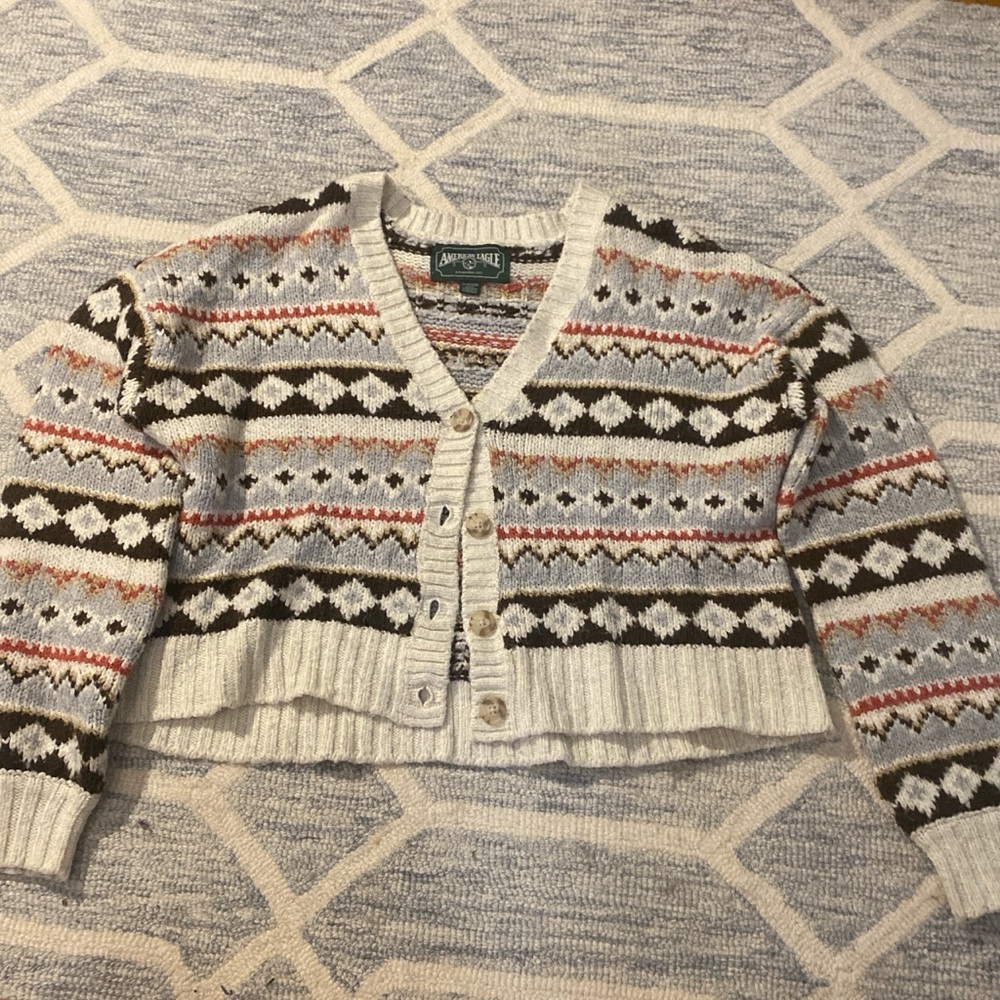 AE button up sweater